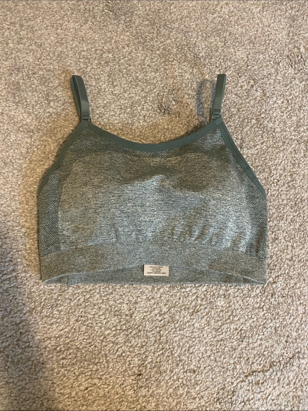 Gymshark Heathered Sage Green Sports Bra